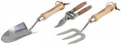 Садовый набор ЗУБР Эксперт совок посадочный широкий, вилка посадочная, секатор 4-39479-H3