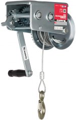 Лебедка шестеренчатая, тяга 0.8 т, тросовая Matrix 522735