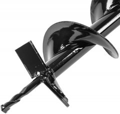 Шнек для грунта E-100, диаметр 100 мм, длина 800 мм,соединение 20 мм, несъемный нож Denzel 56022