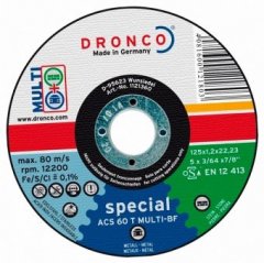 ACS46/ACS 60 T отрезной круг по металлу универсальный 230х1,9х22,23, DRONCO, ( 1233360 )