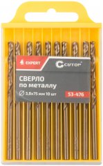 Сверло по металлу EXPERT, 3,8х75 мм (10 шт) CUTOP 53-476