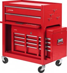 Инструментальная тележка STAYER MASTER комбо, 2 ящика + ящик настольный 616x330x742мм 38909-K