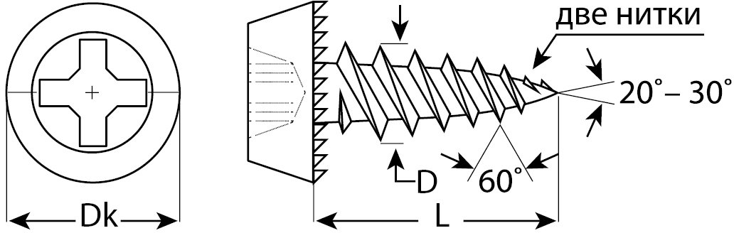 Саморезы оксидированные по листовому металлу 22000 шт. (3,5х11 мм; PH2; ТФ0) ЗУБР 4-300110-35-11