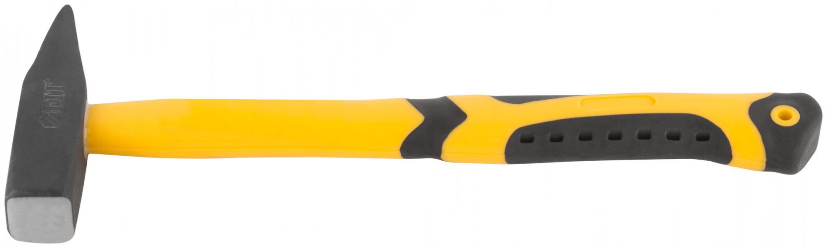 Молоток кованый, фиберглассовая усиленная ручка, антивибрационные накладки, 400 гр. FIT 44344