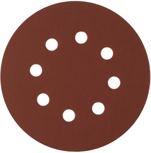 Круг абразивный на ворсовой подложке под "липучку", перфорированный, P 600, 125 мм, 5 шт Сибртех 738167