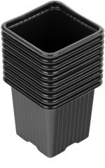 Горшочек для рассады, 70 х 70 х 65 мм, полистирол, 10 шт, Россия 64345