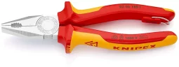 Плоскогубцы комбинированные хромированные 180 мм, KNIPEX, ( KN-0306180TBK )