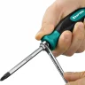 Ударная отвертка KRAFTOOL Impact PH 2 , сквозной стержень из Cr-Mo стали, 250034-2
