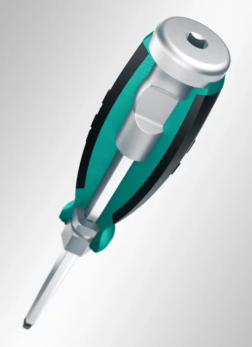 Ударная отвертка KRAFTOOL Impact PH 2 , сквозной стержень из Cr-Mo стали, 250034-2