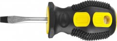 Отвертка STAYER двухкомпонентная рукоятка магнитный након STUBBY / бочка / SL4 7x38мм 2509-38-4.7_z02