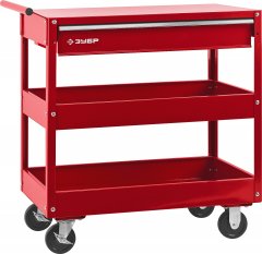 Инструментальная тележка ЗУБР 1 ящик + 2 полки, 737x383x785 мм 38912