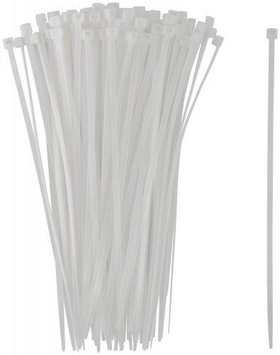 Хомуты нейлоновые для проводов, белые 100 шт., 3,6х200 мм FIT 60369