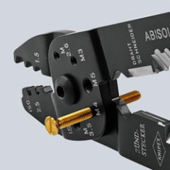 Клещи зажимные для опрессовки вороненые 230 мм, KNIPEX, ( KN-9721215SB )