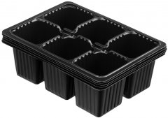 Кассета для рассады, 180 х 135 х 60 мм, 6 ячеек, полистирол, 5 шт, Россия 64346