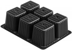 Кассета для рассады, 180 х 135 х 60 мм, 6 ячеек, полистирол, 5 шт, Россия 64346