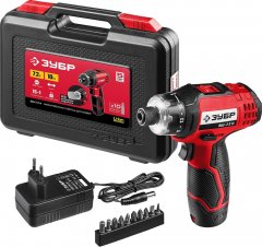 Аккумуляторная отвертка-шуруповерт, 7.2 В, 10 бит, ЗУБР, ОШ-7.2 Н