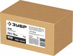 Строительные гвозди ЗУБР гост 4028-63, 70x3 мм, 1 кг 305011-30-070