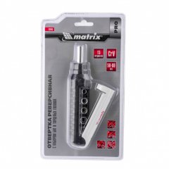 Отвертка реверсивная с набором бит и торцевых головок, 15 шт, CrV Matrix Pro 13343