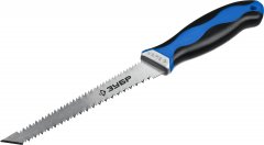 Выкружная мини-ножовка для гипсокартона ЗУБР 150 мм, гипрок, с двухсторонним лезвием 15178_z02