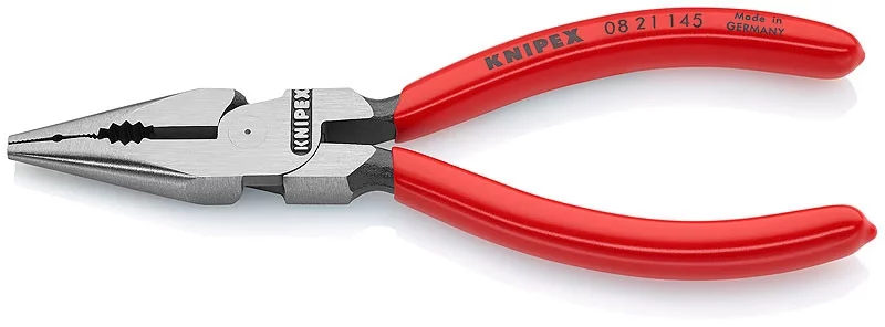 Пассатижи удлиненные фосфатированные, черного цвета 145 мм, KNIPEX, ( KN-0821145 )