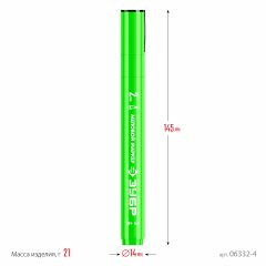 Маркер меловой, ММ-400, зеленый, 2 мм, круглый, ЗУБР Профессионал 06332-4