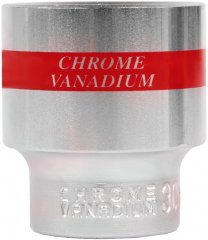 Головка торцевая, 30 мм, шестигранная, CrV, под квадрат 1/2, хромированная Matrix 13130