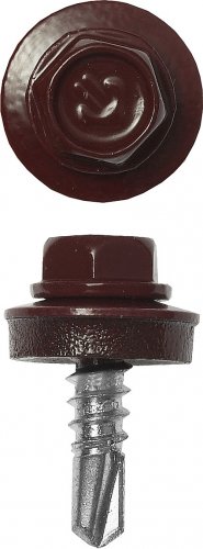 Саморезы «темно-красные» оцинкованные по металлу 420 шт. (5,5х25 мм) ЗУБР 4-300315-55-025-3005