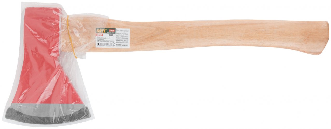 Топор кованая усиленная сталь, деревянная ручка 1000 гр. FIT 46010