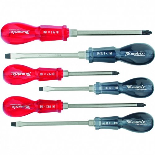 Набор ударных отверток 6 шт, CrV Matrix ( 19113 )
