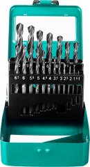 Набор сверл по металлу 19 шт, 1-10 мм, класс В, металлический бокс СИБИН 29610-H19