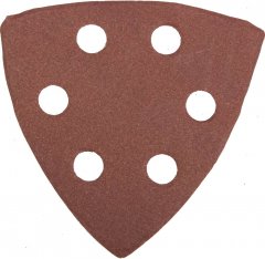 Универсальный шлифовальный треугольник STAYER на велкро основе 6 отверстий Р320 93x93x93 мм 5 шт. 35460-320