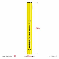 Маркер меловой, ММ-400, зеленый, 2 мм, круглый, ЗУБР Профессионал 06332-4