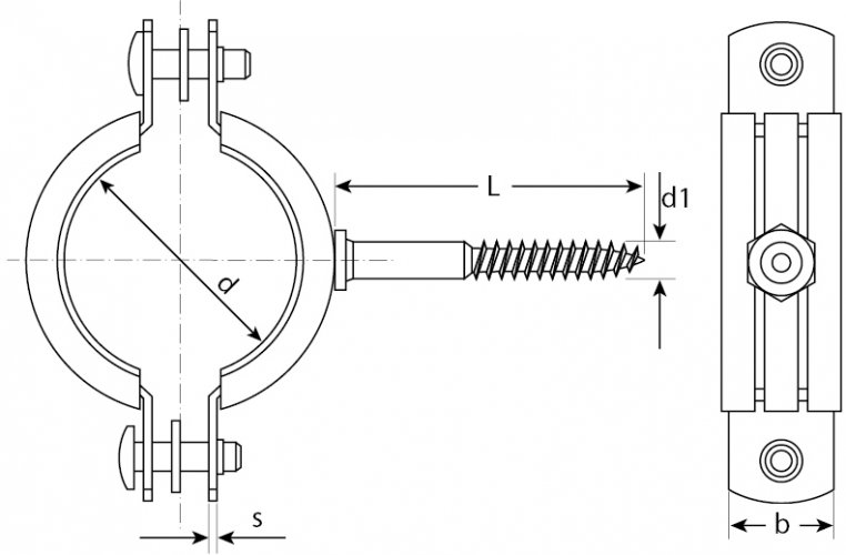 Трубный оцинкованный хомут ЗУБР с шурупом, 3 37854-83-95-1