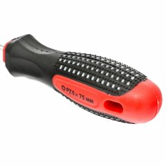 Отвертка Fusion, PZ0 x 75 мм, CrV, трехкомпонентная рукоятка "Anti slip" Matrix 11400