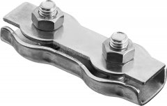 Зажим троса двойной, оцинкованный (50 шт; 4 мм; ТФ5) ЗУБР 4-304445-04