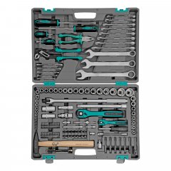 Набор инструмента, 1/4, 1/2, Cr-V, S2, усиленный кейс, 119 предметов Stels 14112