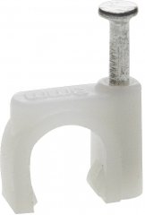 Круглая скоба с гвоздем ЗУБР для крепления кабеля 5мм, 50шт 45111-05