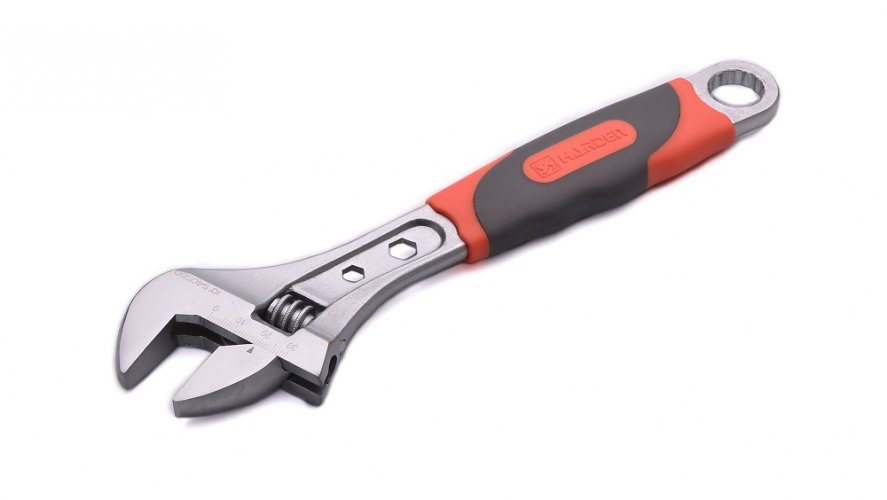 Ключ разводной с 2-х компонентной рукояткой 250 мм, Harden ( 540560 )