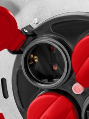 Силовой удлинитель на стальной катушке KRAFTOOL K-325, 50м, 4000Вт, IP44 55086-50