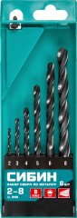 Набор сверл по металлу (6 шт; 2-8 мм; HSS) СИБИН 29610-H6