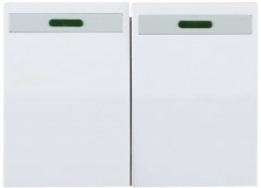 Двухклавишный выключатель с индикатором СВЕТОЗАР ЭФФЕКТ, SV-54435-W