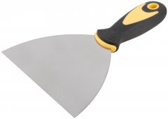 Шпатель, нерж.сталь, прорезиненная ручка 5" (125 мм) FIT 06697