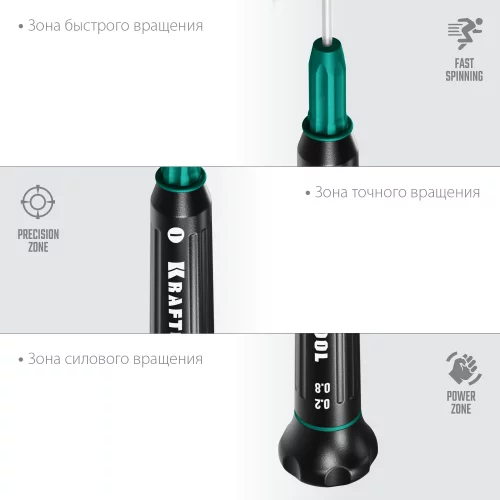 Отвертка для точных работ KRAFTOOL Precision SL 0.8, 25681-0.8