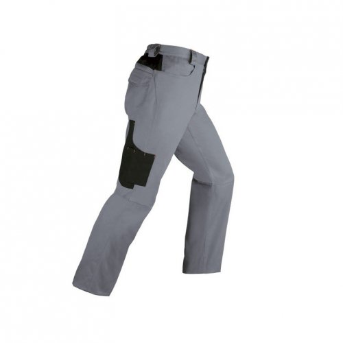 Брюки рабочие KAVIR, размер XL, цвет серый с черными вставками, хлопок 35%, полиэстер 65%, 240 g/m2, KAPRIOL, ( 31339 )