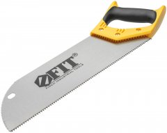 Ножовка по фанере с запилом, черно-желтая ручка, 350 мм, 12 TPI FIT 41284