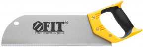 Ножовка по фанере с запилом, черно-желтая ручка, 350 мм, 12 TPI FIT 41284