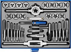 Набор метчиков и плашек ЗУБР ПРОФЕССИОНАЛ сталь Р6М5, 35 предметов 28110-H35