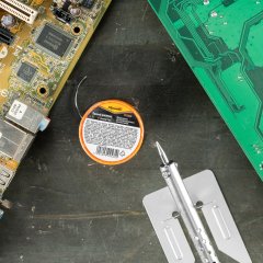 Припой Sn60Pb40, D 1 мм, 25 г, на пластмассовой катушке Sparta 913325