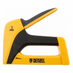 Степлер мебельный, пластиковый корпус, тип скобы: 13, 53, 300, 6-14 мм, Denzel 40210