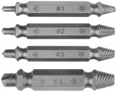 Набор экстракторов двусторонних сталь S2, 4 шт. FIT 36452